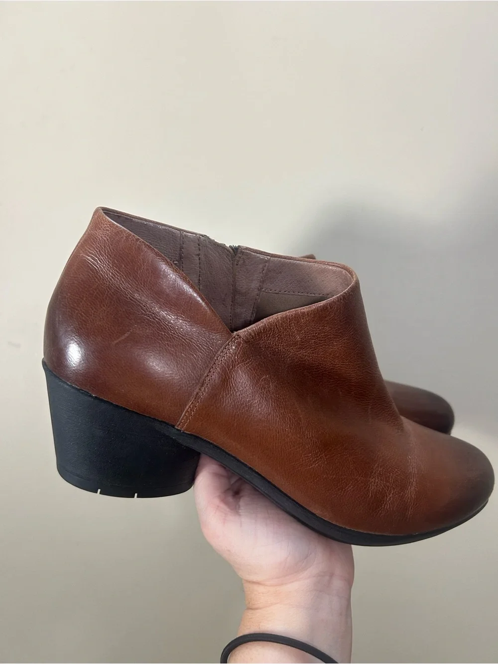 Dansko Women’s Raina Brown Leather Low Heel Ankle Booties Size 41 US 11